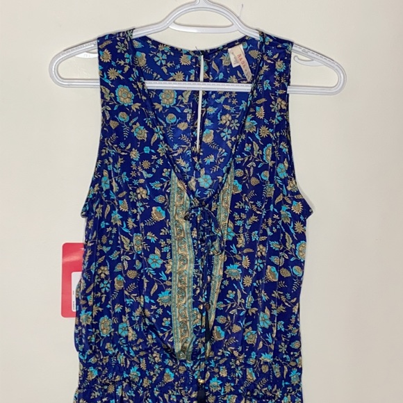 Evereve Raga Sapphire boho print romper sz S - Picture 4 of 14